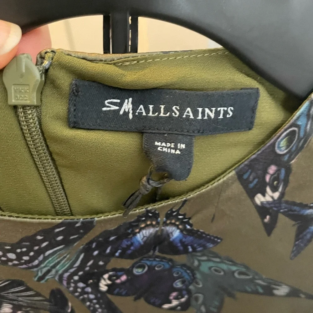 Small Saints olive colored asymmetrical butterfly dress size 9-10yr - Picture 3 of 5